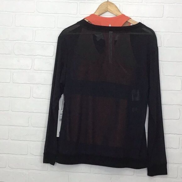New Karma Mesh panels top sweater running training black sports top gym… - Picture 8 of 10